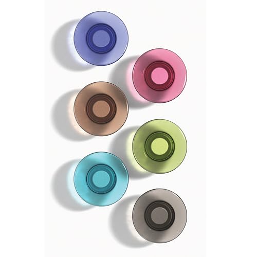 Quartet Strong Magnets, Glass Whiteboard, Dry Erase Board, Large, Assorted Colors, 6 Pack (85392)