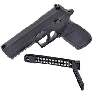 SIG Sauer P320 Airgun .177 Cal 30 Rd with CO2 12 Gram (15 Pack) and 500 Lead Pellets Bundle (Black)