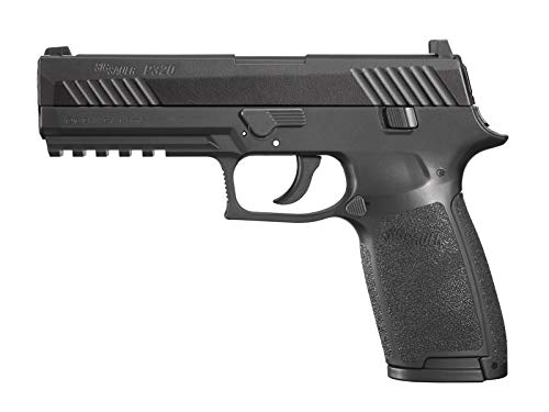 SIG Sauer P320 Airgun .177 Cal 30 Rd with CO2 12 Gram (15 Pack) and 500 Lead Pellets Bundle (Black)