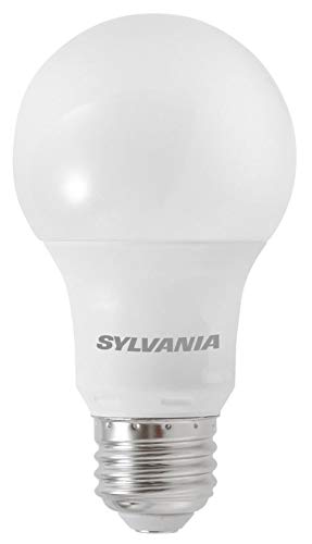 SYLVANIA A19 LED Light Bulb, 9W, 60W Equivalent, 13 Year, Dimmable, 800 Lumens, 3500K, Bright White - 1 Pack (71185)