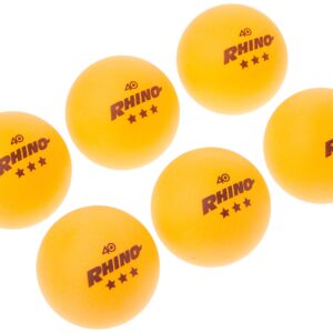 Champion Sports 3 Star Table Tennis Ball Pack, Tournament Size - Orange Ping Pong Balls, Set of 6, with 40mm Seamless Design - Professional Table Tennis Equipment, Accessories - CTTA and ITTA Approved