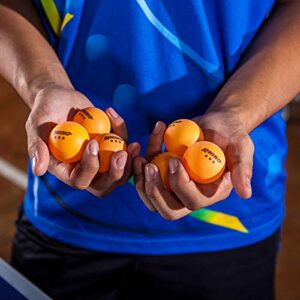 Champion Sports 3 Star Table Tennis Ball Pack, Tournament Size - Orange Ping Pong Balls, Set of 6, with 40mm Seamless Design - Professional Table Tennis Equipment, Accessories - CTTA and ITTA Approved