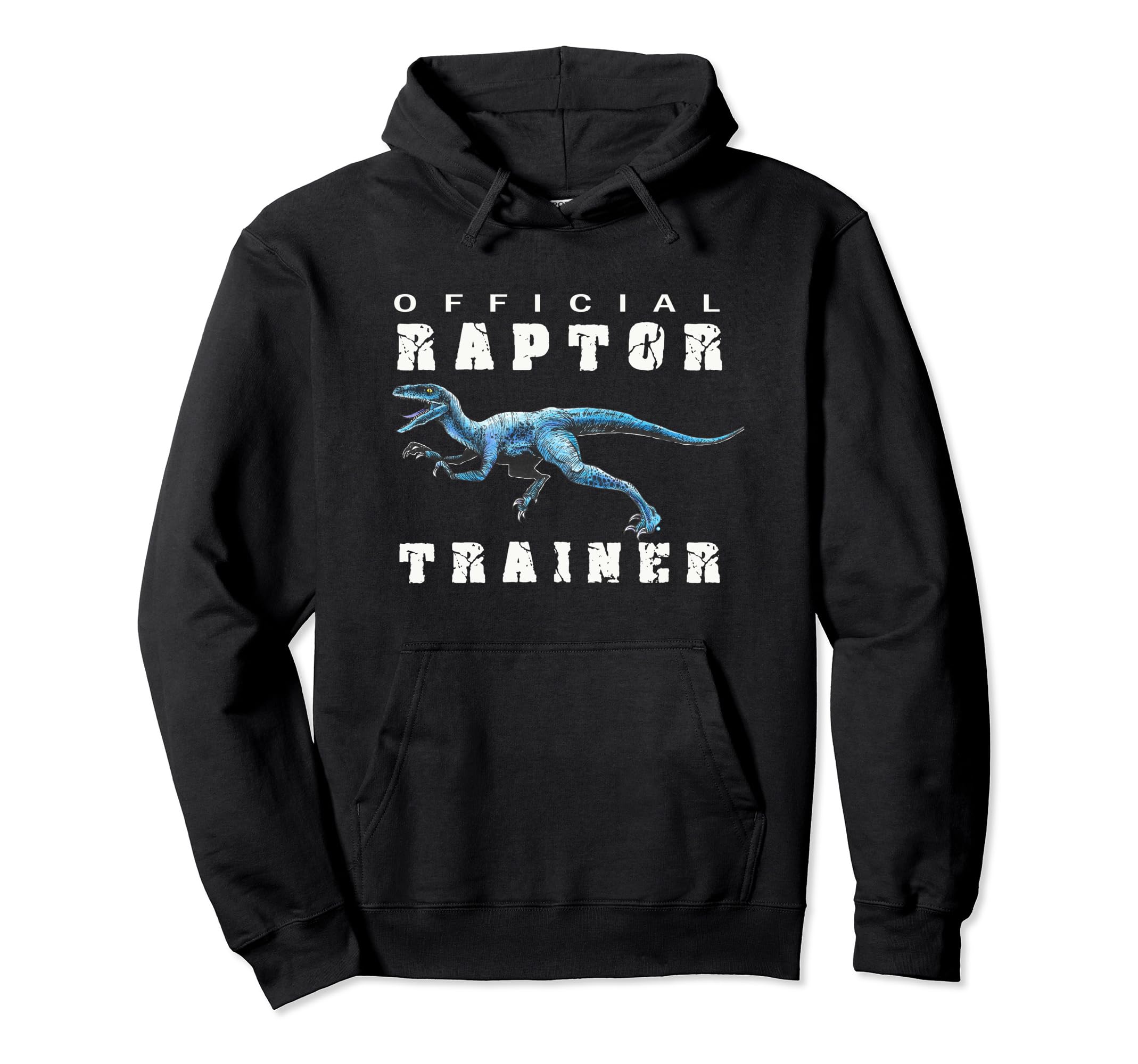 Jurassic Dinosaur Men Women Kids Blue Raptor Trainer Pullover Hoodie