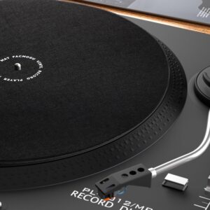 Facmogu 12 Inch 2mm Turntable Slipmat Wool Mat Anti Vibration Record Platter Mat, Phonograph LP Vinyl Record Player Black Mat Slip-Mat Player Wool Pad, Professional Tuning Equipment Improve Sound