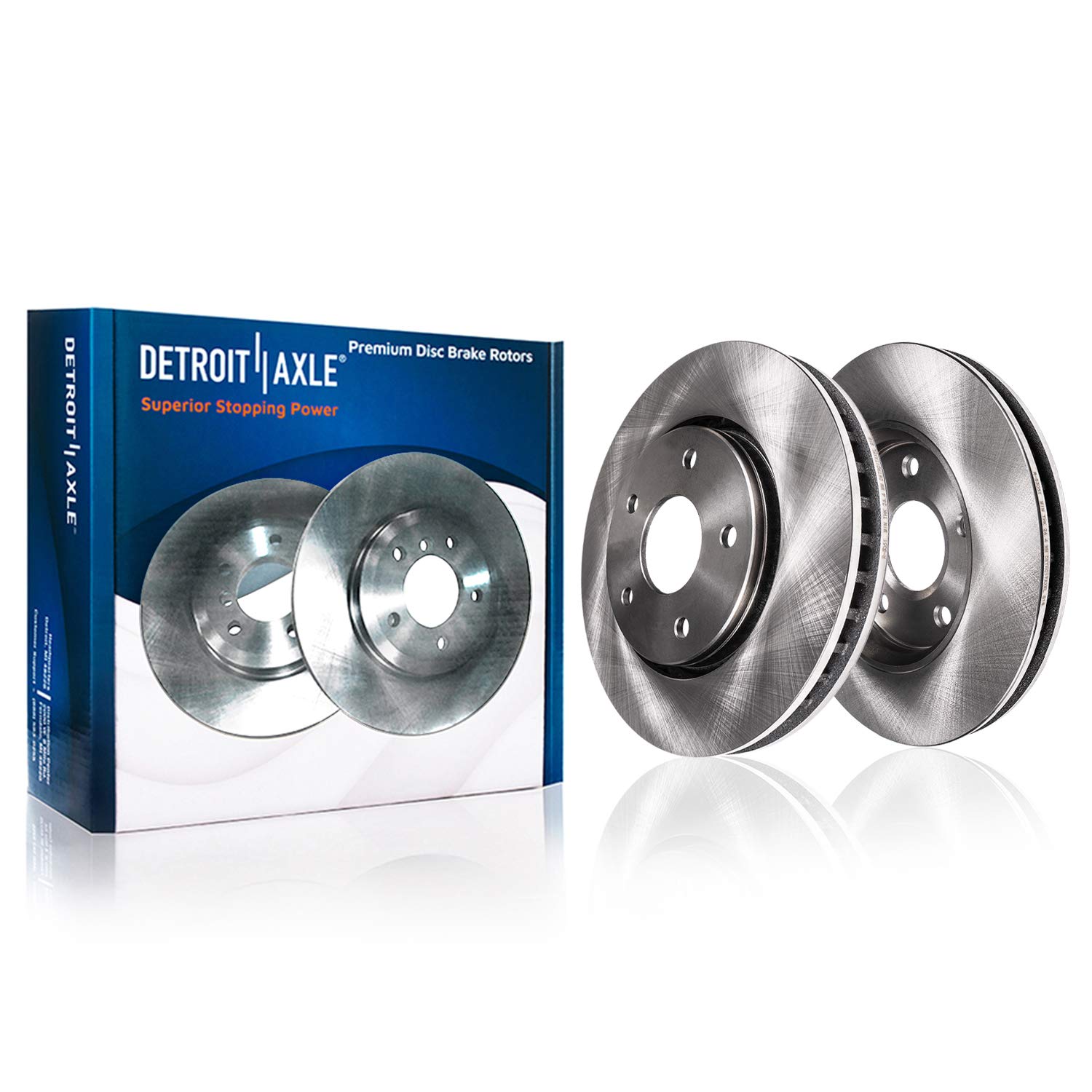 Detroit Axle - Brake Kit for 2003-2007 Cadillac CTS 11.92" inch Front & 11.73" inch Rear Disc Brake Rotors Ceramic Brakes Pads 2004 2005 2006 Replacement