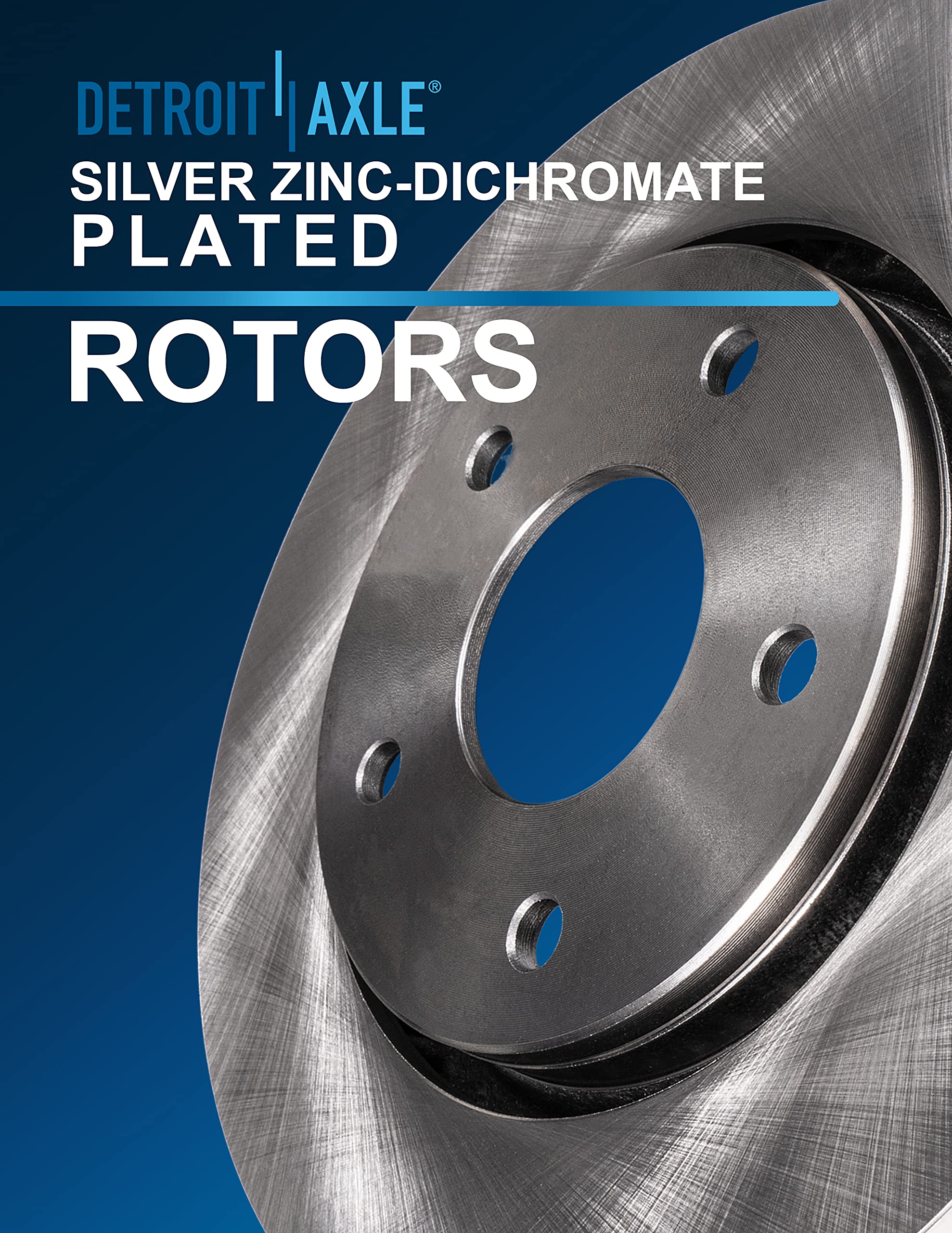 Detroit Axle - Brake Kit for 2003-2007 Cadillac CTS 11.92" inch Front & 11.73" inch Rear Disc Brake Rotors Ceramic Brakes Pads 2004 2005 2006 Replacement