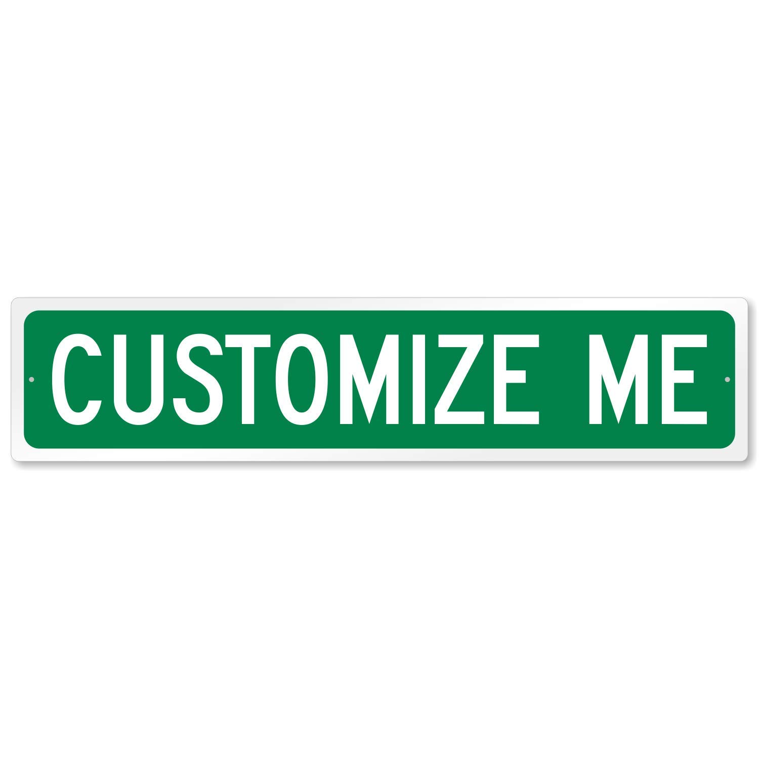 SmartSign Green Personalize Your Street Sign - 4" x 18", Aluminum, Custom Street Sign, Outdoor Metal Sign for Home, Office, Decor, Room, USA-Made