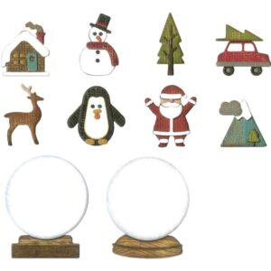 Tim Holtz Alterations Tiny Snowglobes Thinlit Dies and Dimensional Domes - 2 Item Bundle