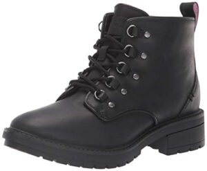 cole haan women's briana grand lace-up hiker boot hiking, black wp leather, 5 b us