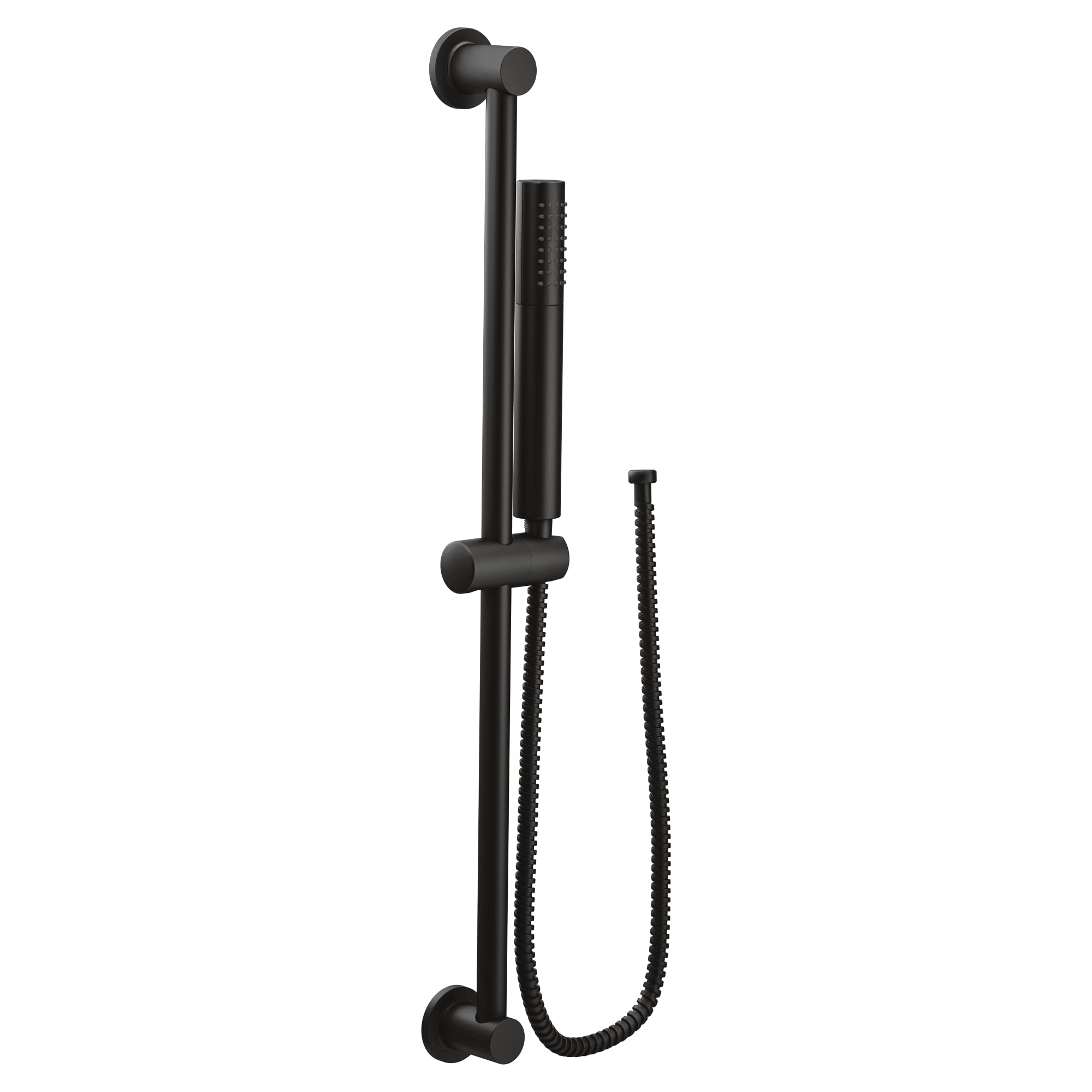 Moen Modern Matte Black Eco-Performance Handshower Handheld Shower with 30-Inch Slide Bar and 69-Inch Metal Hose, 3887EPBL