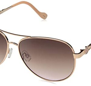 Jessica Simpson Women's J5702 Elegant Metal Aviator Pilot Sunglasses with UV400 Protection- Glamorous Lightweight Sunglasses for Women, 61mm