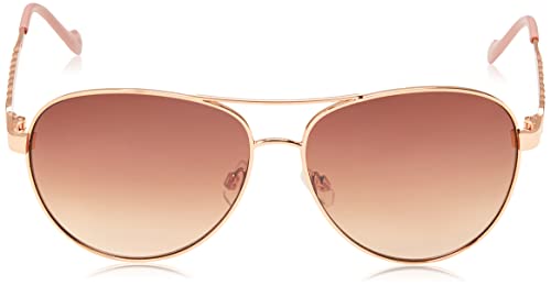 Jessica Simpson Women's J5702 Elegant Metal Aviator Pilot Sunglasses with UV400 Protection- Glamorous Lightweight Sunglasses for Women, 61mm