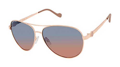 Jessica Simpson Women's J5702 Elegant Metal Aviator Pilot Sunglasses with UV400 Protection- Glamorous Lightweight Sunglasses for Women, 61mm