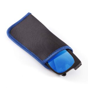 3 Pack Reading Glasses Pouch - Soft Eyeglasses Bag Portable Cloth Eyewear Case (3 Pack (Blue,Orange,Red), small)