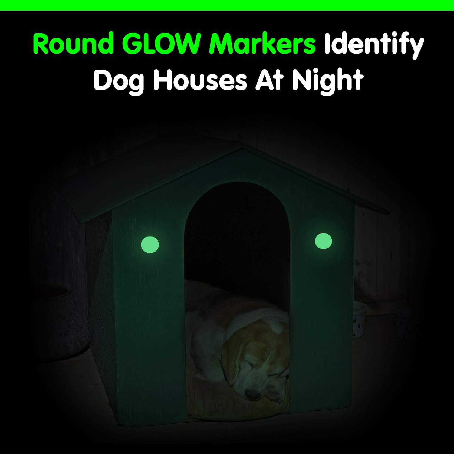 GLO-X Round Glow Markers -Pack of 4 - Powerful Glow in The Dark Camping Accessories for Tent Campers- Solar Powered Markers 12+ Hours Illumination