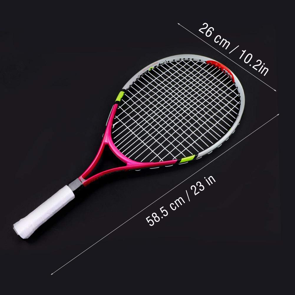 Tennis Racket TOPINCN Super Junior Tennis Training Racquet for Kids Beginners Training Practice - 1 Carrying Bag Included(Rose Red)