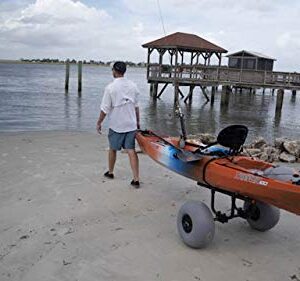 Wilderness Systems Heavy Duty Kayak Cart | Inflatable Beach Wheels | 330 Lb Weight Rating | for Kayaks and Canoes, Model Number: 8070167