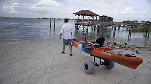 Wilderness Systems Heavy Duty Kayak Cart | Inflatable Beach Wheels | 330 Lb Weight Rating | for Kayaks and Canoes, Model Number: 8070167