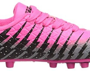 Vizari Bolt FG Soccer Shoes for Kids, Firm Ground Outdoor Soccer Shoes for Kids (13.5, Pink/Black/Silver)