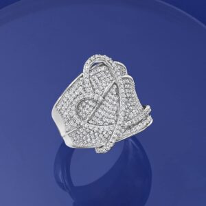 Ross-Simons 1.40 ct. t.w. Diamond Heart Ring in Sterling Silver. Size 6