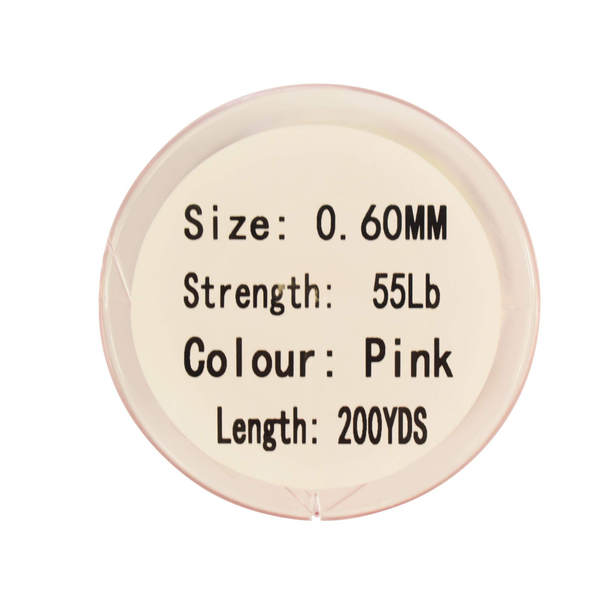 EatMyTackle Fluorocarbon Fishing Leader - 200 Yards (55 lb., Pink) (.12/Foot)