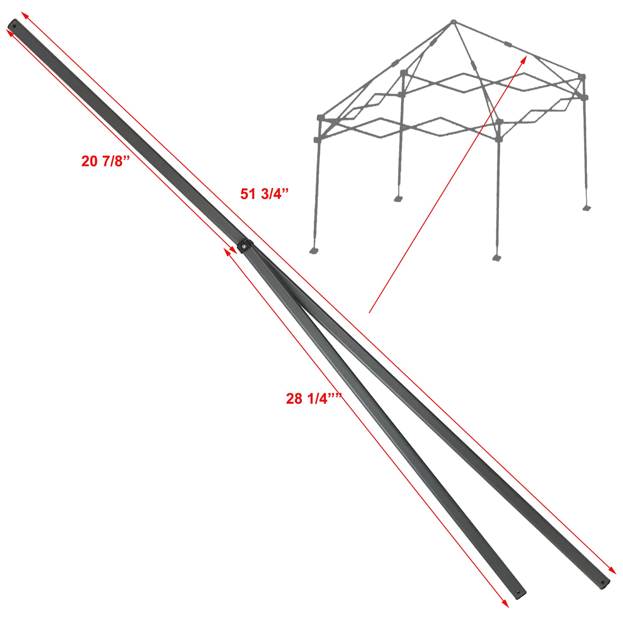 for Quest 12 x 12 Straight Leg Instant Canopy 2 Peak Truss Bar Replacement Parts