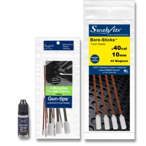 swab-its® 40 caliber .40cal/10mm/44mag handgun firearm cleaning kit - made in the usa