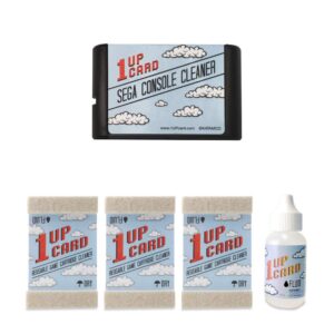 1UPcard Cleaning Kit Compatible With SEGA Genesis/Mega Drive Consoles and Video Game Cartridges