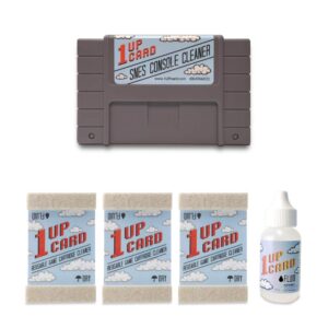 1UPcard Cleaning Kit Compatible With SNES (Super Nintendo) and RetroN Consoles Video Game Cartridges