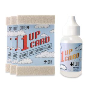 1UPcard Cleaning Kit Compatible With SNES (Super Nintendo) and RetroN Consoles Video Game Cartridges