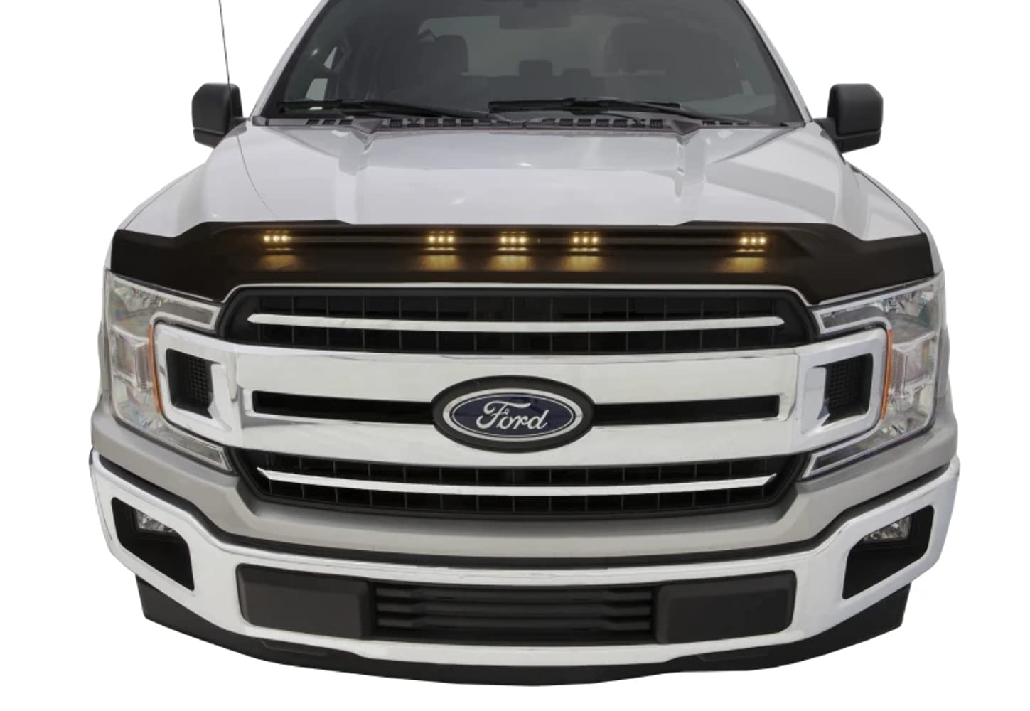 Auto Ventshade [AVS] Aeroskin Lightshield Hood Protector | Fits 2015 - 2020 Ford F-150 (Excludes Raptor) - Black | 753096