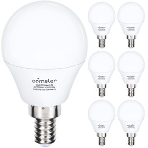 comzler ceiling fan light bulbs candelabra led bulbs - 60 watt equivalent, 5000k daylight white candelabra e12 base a15 small light bulbs,600lm,non-dimmable, pack of 6