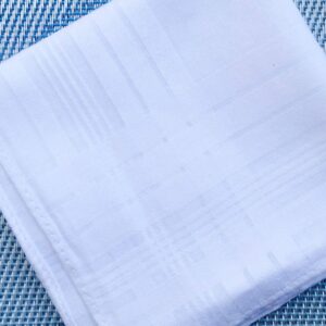 MemoryHanky Men's Pure White 100% Cotton Handkerchiefs Classic Hankies