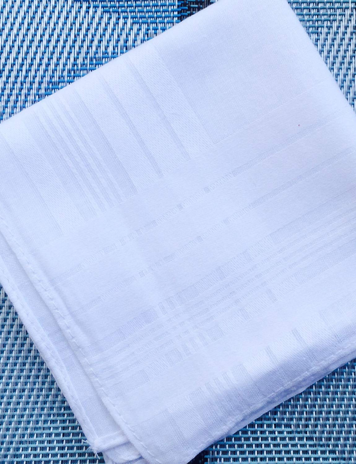 MemoryHanky Men's Pure White 100% Cotton Handkerchiefs Classic Hankies