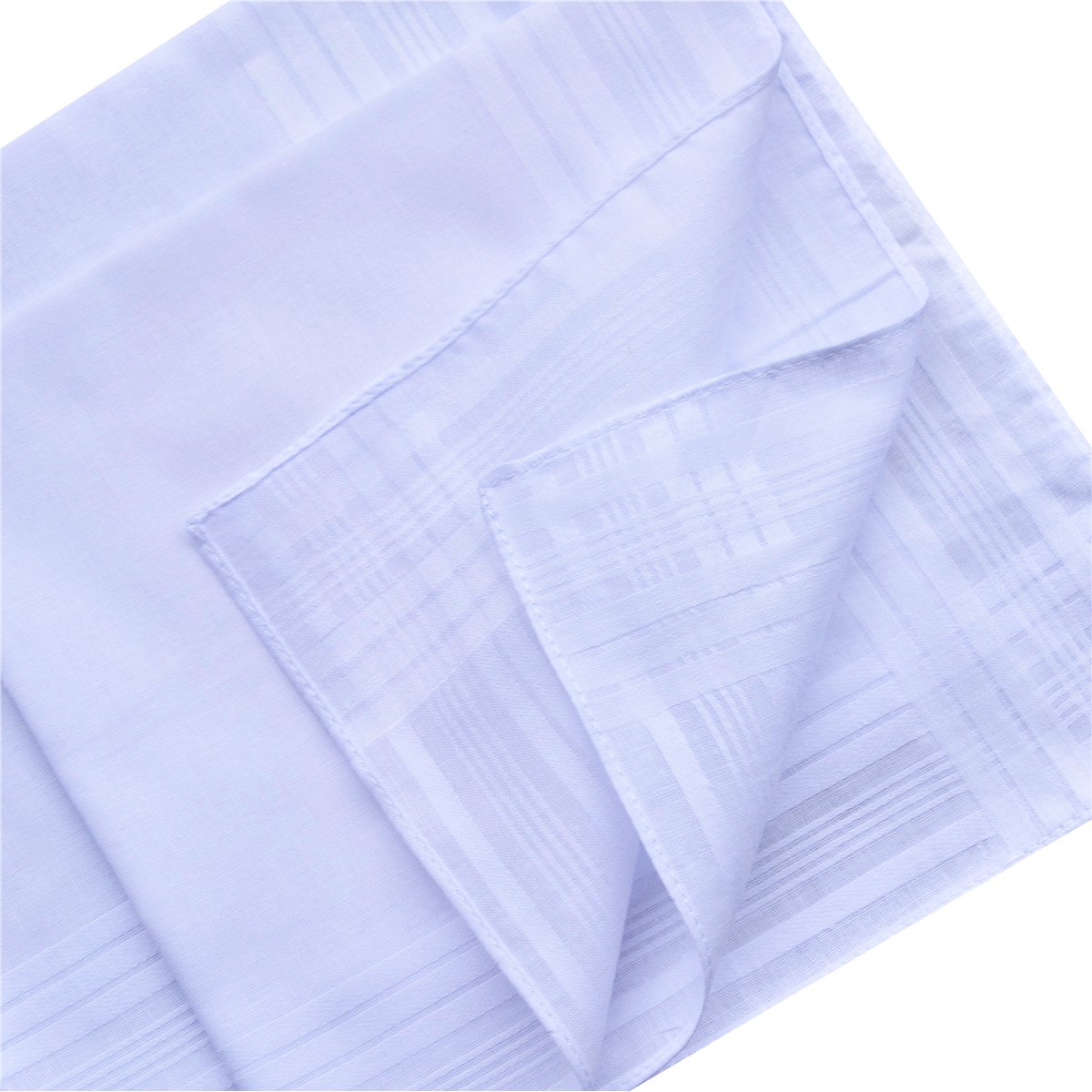 MemoryHanky Men's Pure White 100% Cotton Handkerchiefs Classic Hankies