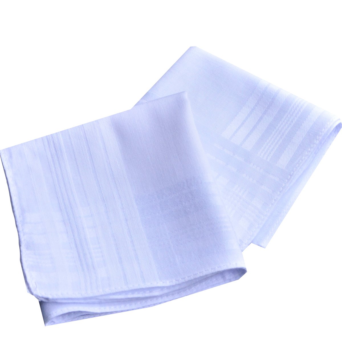 MemoryHanky Men's Pure White 100% Cotton Handkerchiefs Classic Hankies