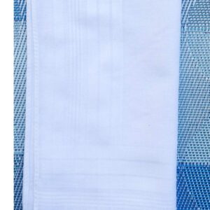 MemoryHanky Men's Pure White 100% Cotton Handkerchiefs Classic Hankies