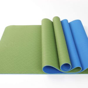 2 Tone TPE Yoga Mat - Green/DarkBlue