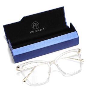 FEISEDY Oversized Cat Eye Glasses Frame with Clear Lenses Eyewear for Women B2460