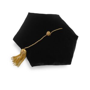 endea graduation deluxe doctoral tam with six sides and gold bullion academic regalia unisex