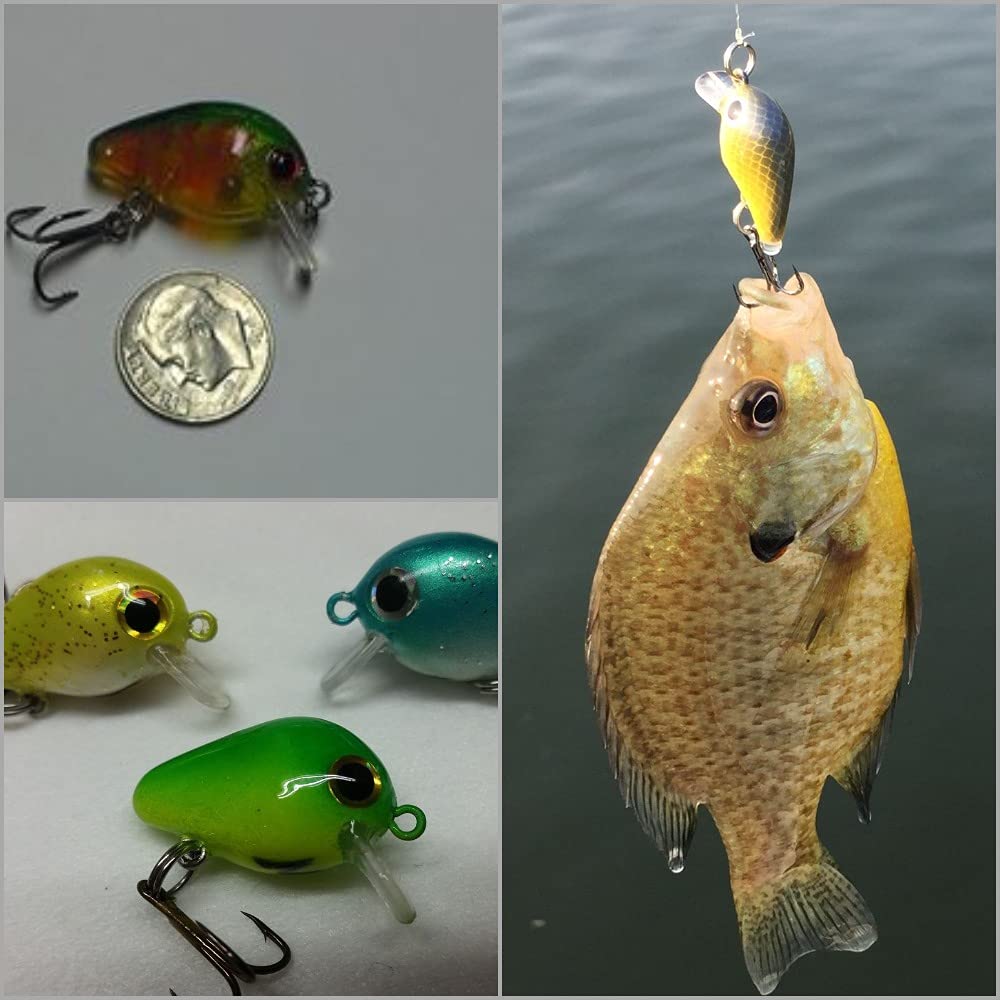 wLure 10 Blank Unpainted Tiny Crankbait Lightweight 1.5g Crappie Fishing Fishing Lures UPC746