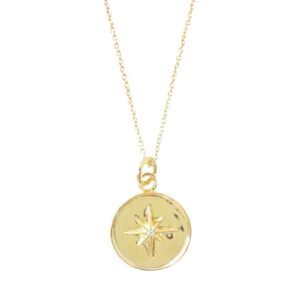 honeycat starburst pendant necklace in gold, rose gold, or silver | minimalist, delicate jewelry (gold)