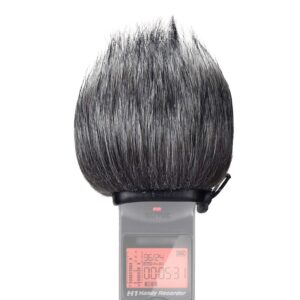 sunmon furry windscreen muff for zoom h1n & h1 handy portable digital recorder, deadcat fur pop filter windshield