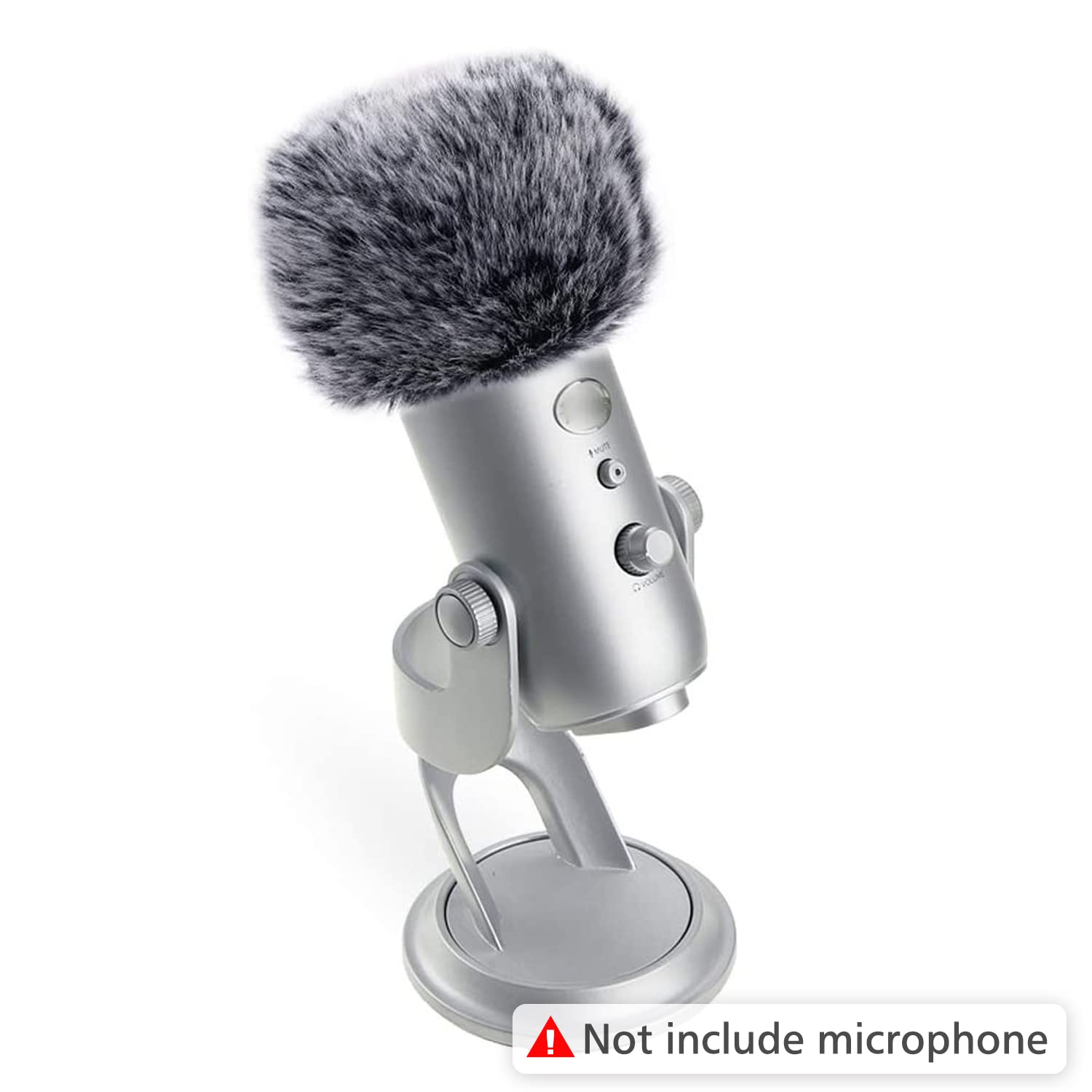 SUNMON Microphone Furry Windscreen Muff, Perfect Mic Pop Filter Mask Shield for Blue Yeti, Yeti Pro Microphones