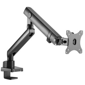 avlt single 13"-32" monitor arm desk mount fits one flat/curved/ultrawide monitor full motion height swivel tilt rotation adjustable monitor arm - vesa/c-clamp/grommet/cable management