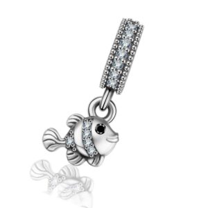 925 Sterling Silver Fish Charm Animal Charm Birthday Charm Love Charm for Pandora Charm Bracelet