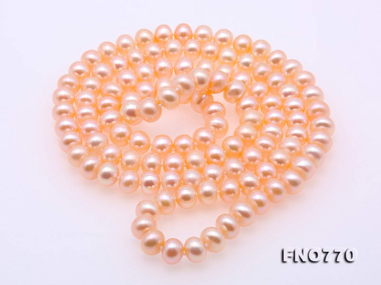 Womens Long Strand Pink Pearl Necklace AA+ 8-9mm Freshwater Cultured Pearl Necklace Sweater Chain 32"