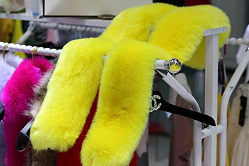 Tngan Faux Fox Fur Collar Scarf Neck Warmer Women Stole Long Scarves Shawl Wrap Red