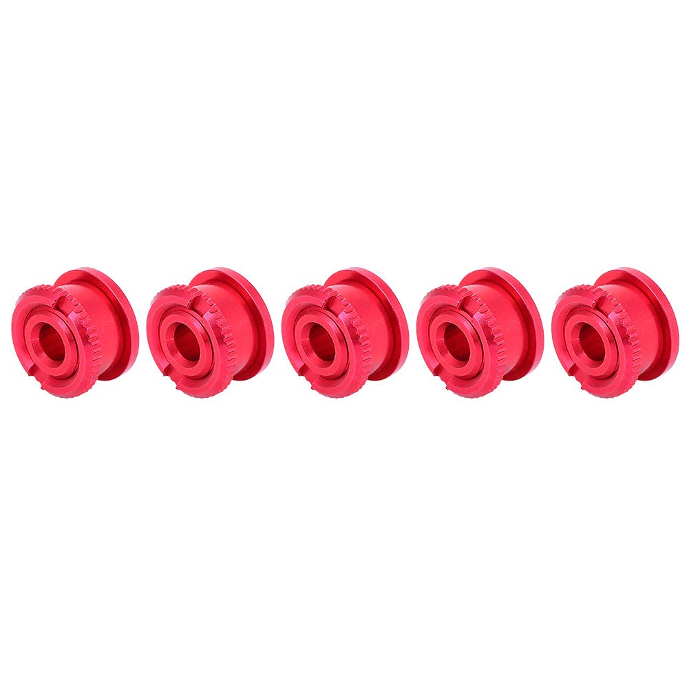 Crank Bolts Aluminum Alloy Crankset Single Chainring Bolts and Nuts for Outdoor Mountain Road (Red)