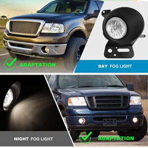 CPW Fog Lights Compatible with 2005 2006 2007 2008 Ford F-150 2006 2007 2008 2010 Lincoln Mark LT Fog Lamp Assembly with H10 12V42W Halogen Bulbs Driver and Passenger Side Clear Lens